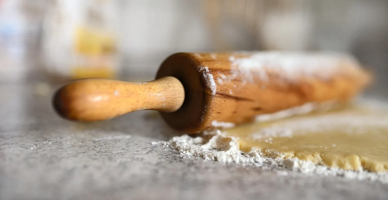 roll of dough, rolling pin, dough, rolling, flour, bake, baking, dough making, roll out, rolling pin, rolling pin, rolling pin, rolling pin, rolling pin, dough. Dough Divider Scaling Formulas: US-Made vs Imported Equipment Compared